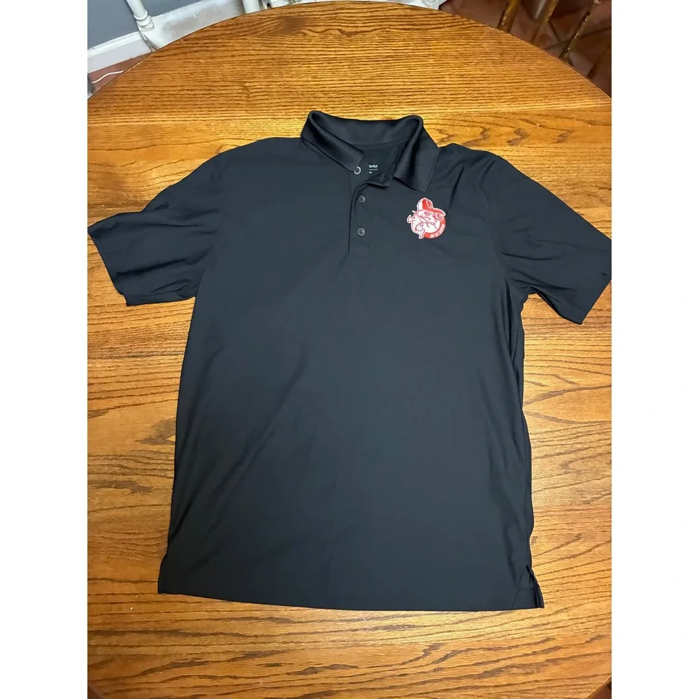 Chef Works Mens Black Eat‎ My Catfish Logo Performance Polo Shirt Size Medium